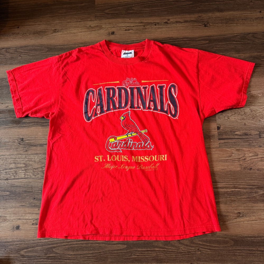 Vintage St. Louis Cardinals T-Shirt‎ MLB Baseball Red Mens Size XL